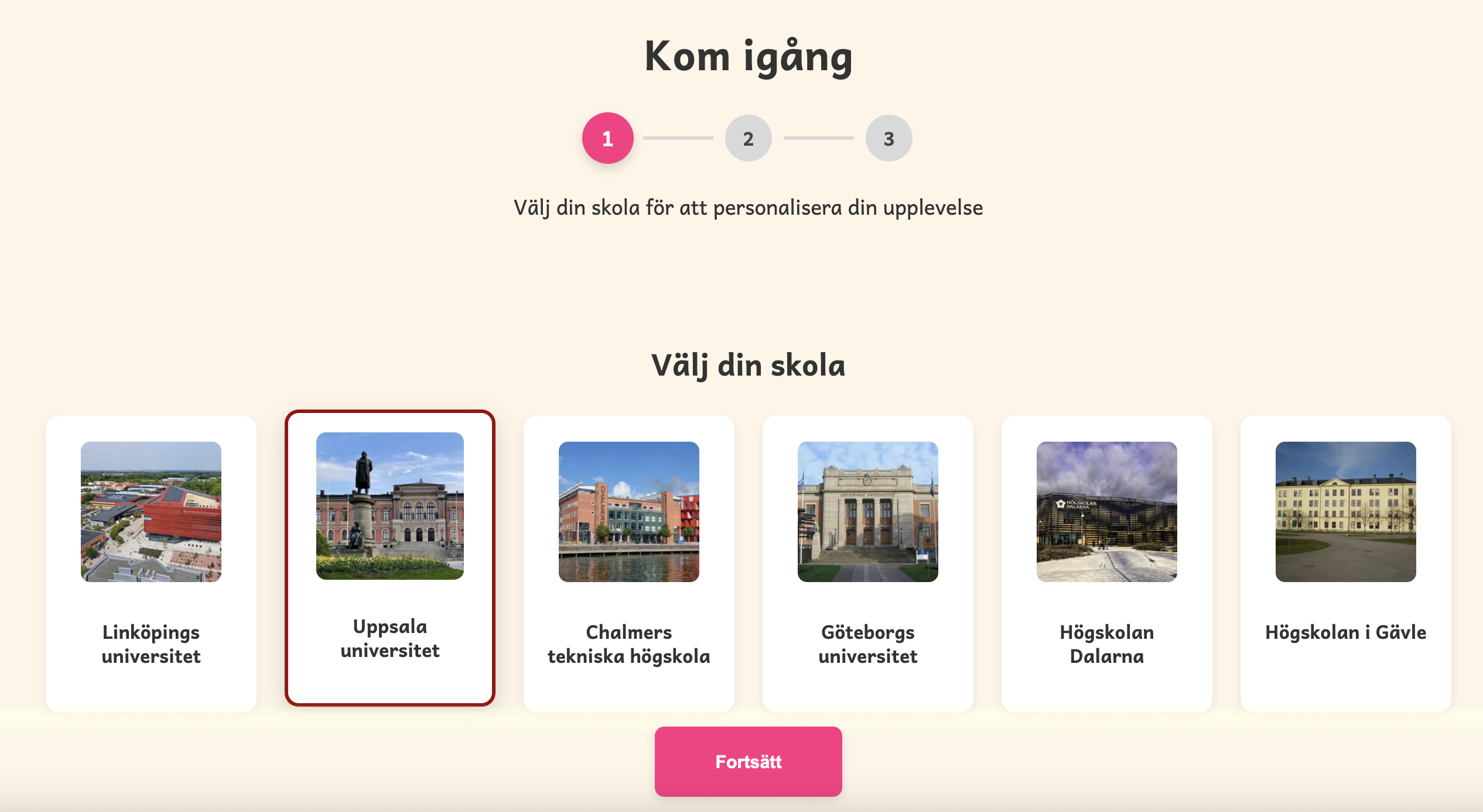 Skolval gränssnitt