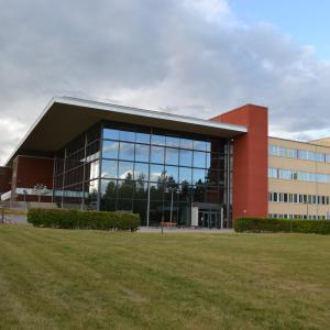 Karlstads universitets glasfasad