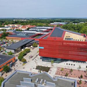 Flygfoto över Campus Valla vid Linköpings Universitet